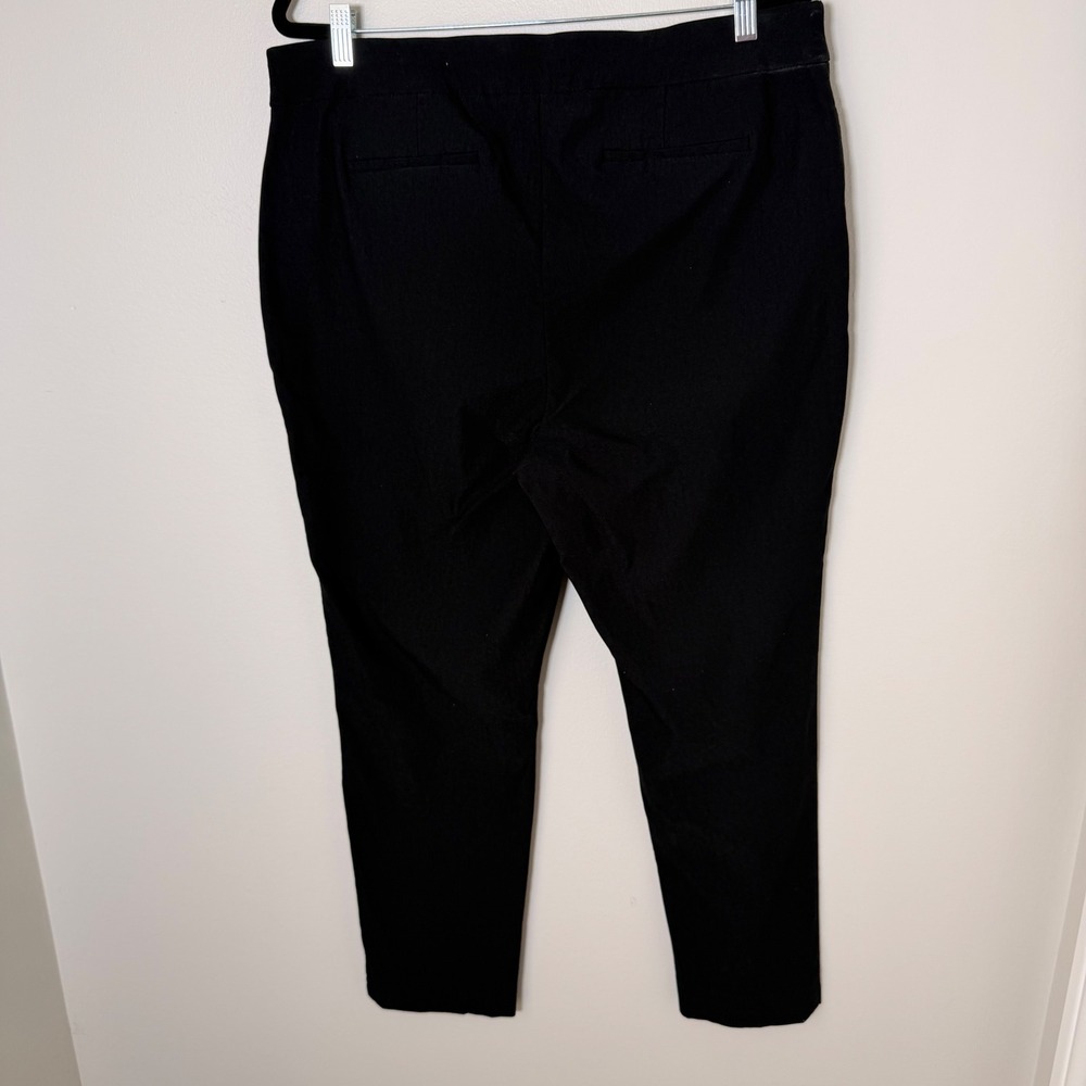 Chicos Slimming Classic Black Ankle Pant (3/XL/16) Stretch Minimal Closet Staple - Picture 6 of 12